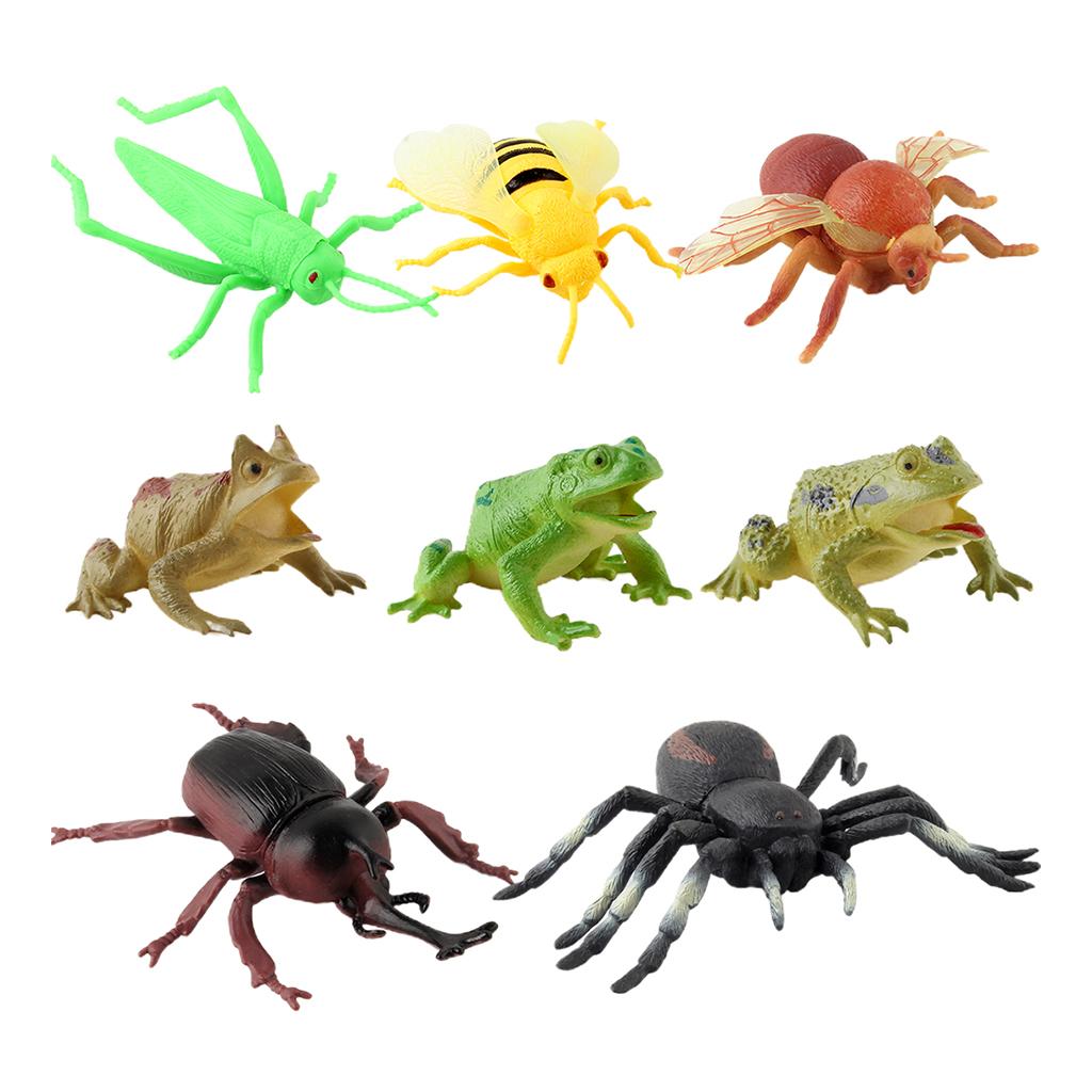 Bug Toys figurine 5/6/8/12PCS giocattoli per insetti figure per bambini bambini educativi ape scarabeo ragno modello in plastica