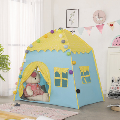 130*100*125cm Portable Children Tent Folding Kids Tents Tipi Baby Play House Large Girls Princess Castle Child Room Decor: tentE