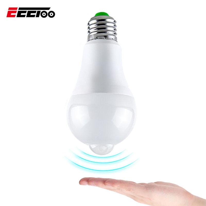 EeeToo LED Smart PIR Motion Sensor Lamp E27 B22 12W 18W Led Noodverlichting Lampen 85-265v Warm Wit Lampen voor Outdoor Verlichting