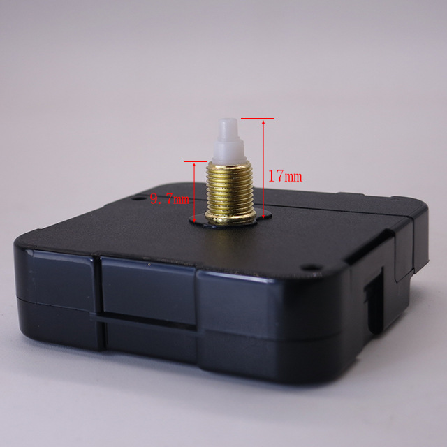 Reloj de pared de longitud de eje largo, mecanismo silencioso de relojes de cuarzo Diy, Kit de piezas de reparación de maquinaria para reloj de pared de 31mm: Negro