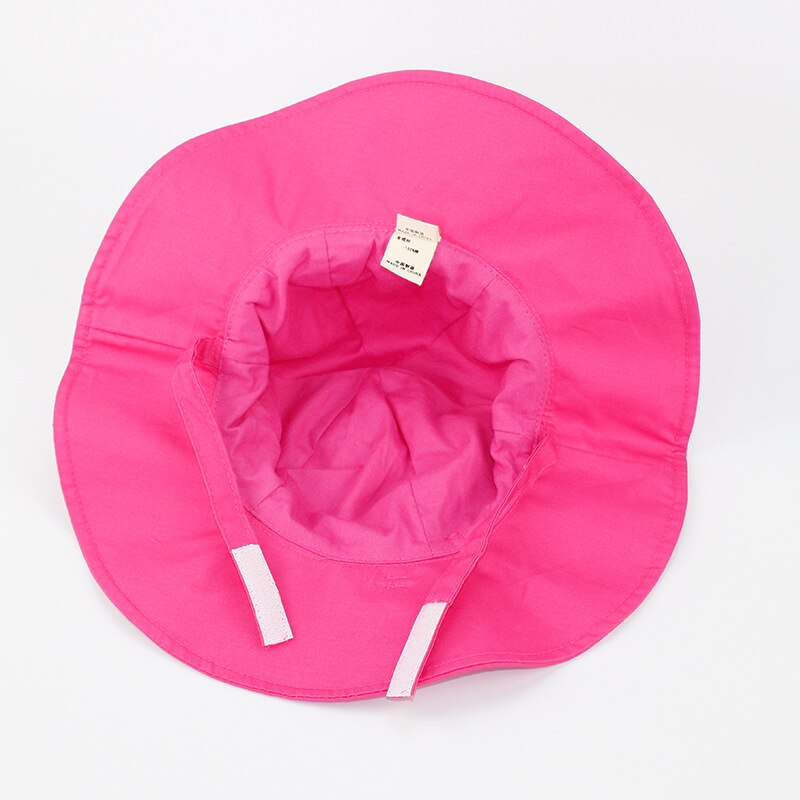 Chapeau d'été pour fille, seau de soleil, plage, casquette à larges bords, rose, coton, printemps, enfant, pêche en plein air, accessoire de natation pour bébé