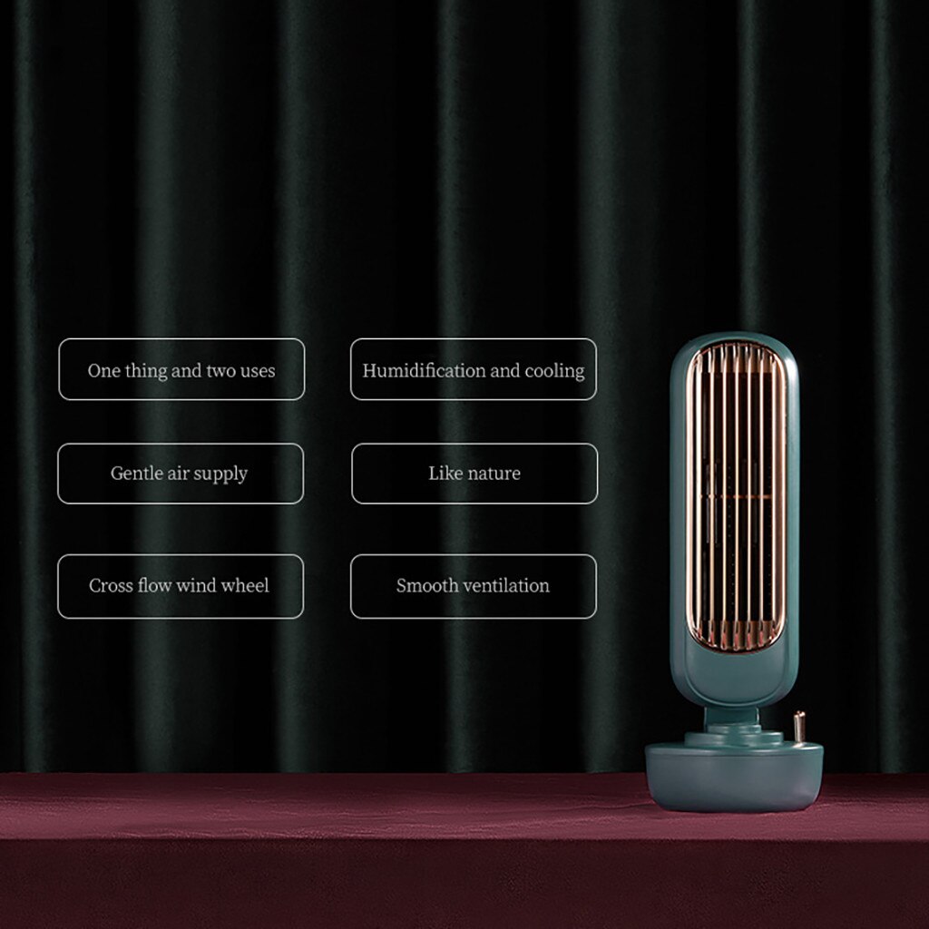 Fan Humidifier Office Air Purification Humidifier FLow Noise Colorful Portable Multi-function Mini Rechargeable Fan