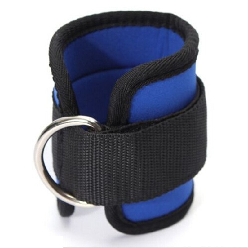 1Pc Fitness Verstelbare D-anillo Enkelbandjes Voet Ondersteuning Enkel Protector gimnasio se Katrol a Gesp deporte Voeten guardia: Azul