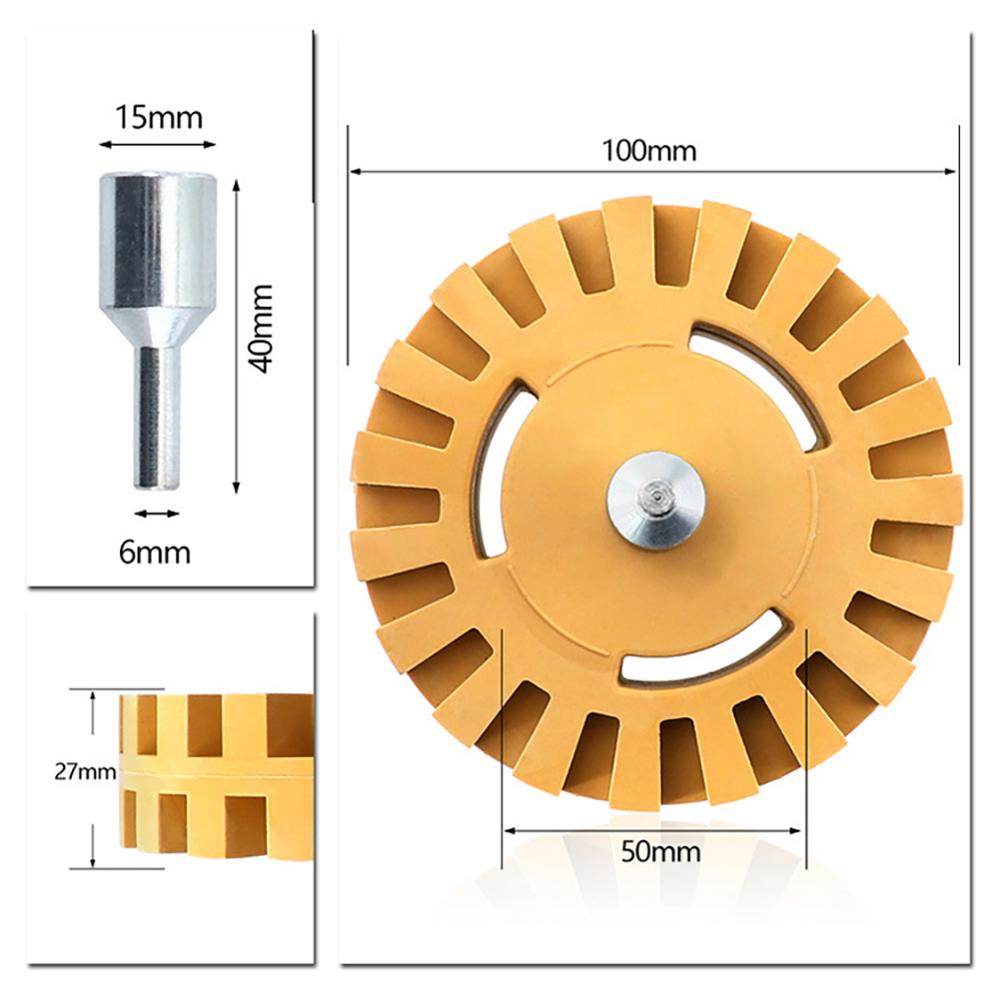 4 inch rubberen gumwiel voor het verwijderen van autolijm, stickers, strepen, grafische autoreparatie en verfgereedschap