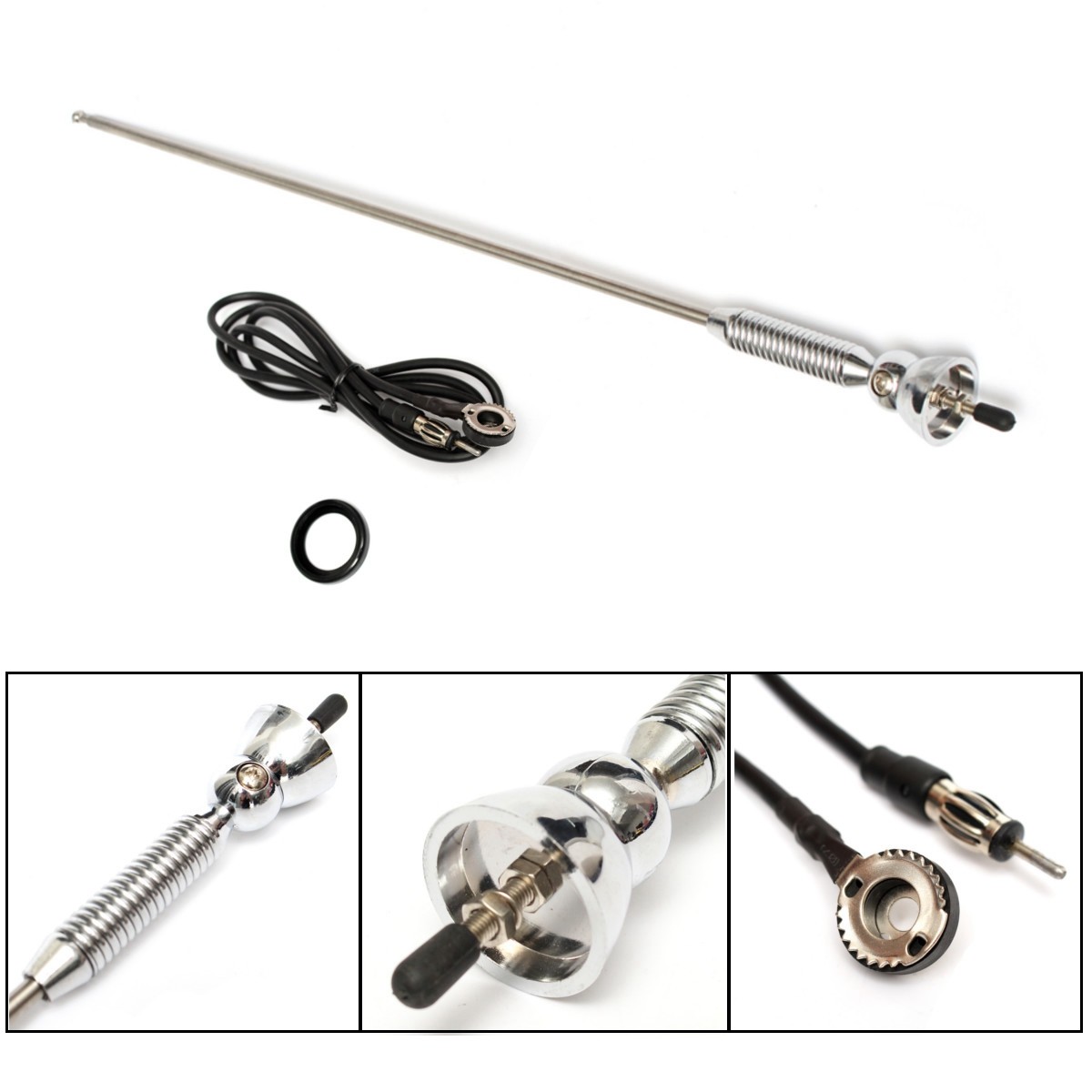 134 cm Universele Auto Dak voor Fender Booster Antenne FM AM Signaal Booster Versterker Radio Antenne Extended Zilver