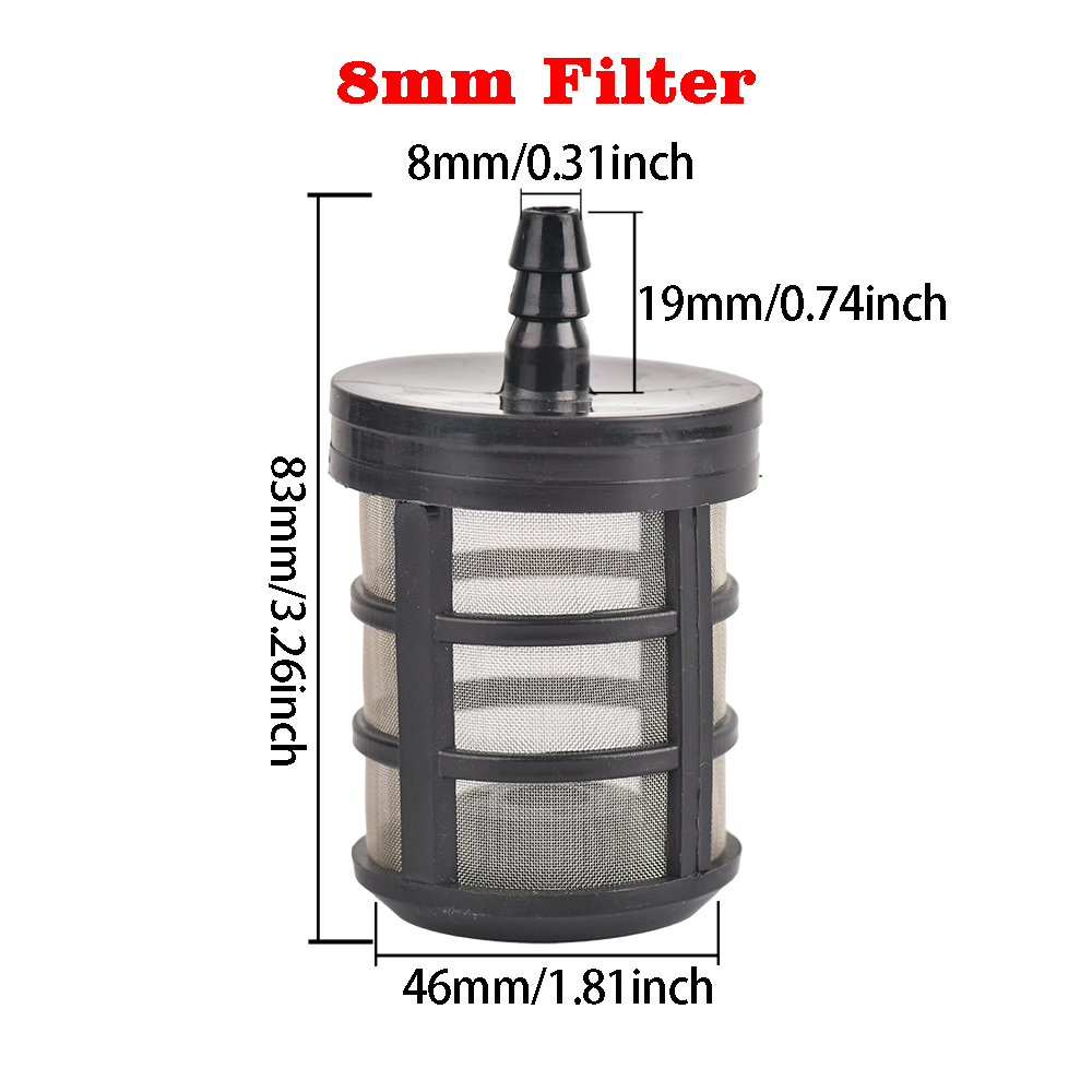 8/10//13mm Edelstahl gitter Schlauch filter Bewässerungs pumpe Filters prüh membran pumpe für Sprüh auto waschanlage Ölpumpe: Blau