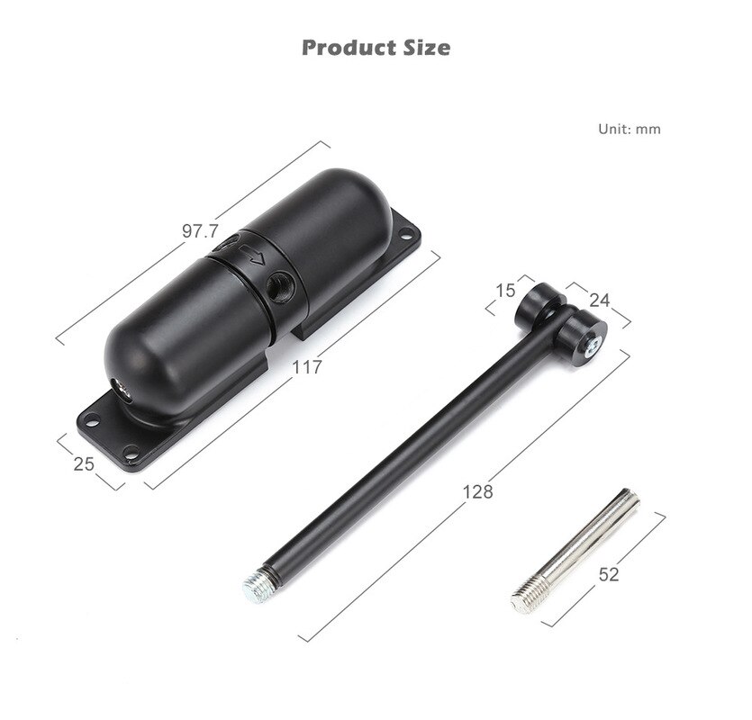 Automatic Silent door closer Pulley Adjustable Force Spring Door soft Closing Device Buffer Stopper Door Hardware Accessories