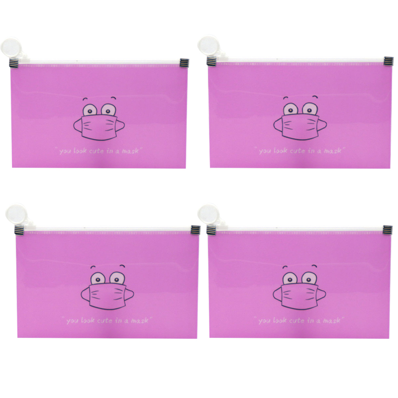 Bolsa portátil para guardar mascarillas, caja de almacenamiento de máscaras faciales, a la , 8 unidades: 4 pc purple