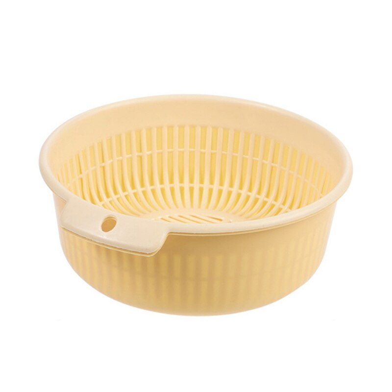 Kitchen Supplies Kitchen Double Drain Basket Fruit Vegetable Washing Strainer Collapsible Drainer kitchen Gadgets AndAccessories