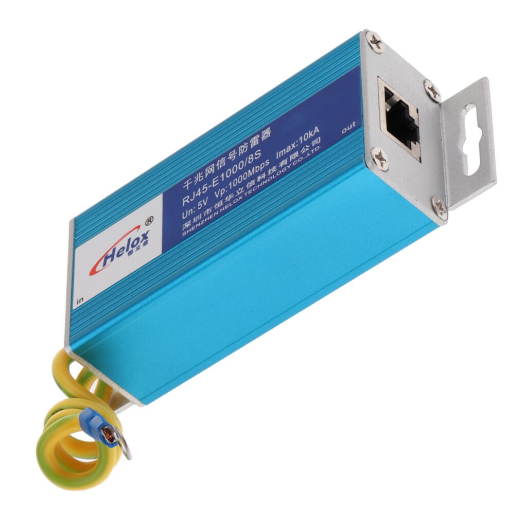 RJ-45 Gigabit 100/1000Mbps Ethernet Network Device Surge Protector Arrester