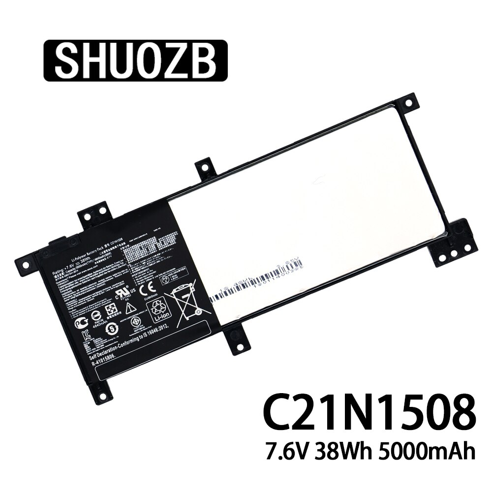 C21N1508 Batterie D&#39;ordinateur Portable Pour ASUS X456U X456UA X456UB X456UF X456UJ X456UR X456UV A456U F456U F456UV K456U R457U 7.6V 38Wh