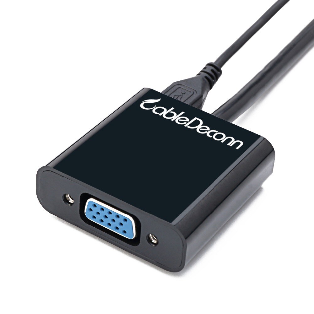 DVI-D 24 + 1 a VGA Full HD 1080P conector HDTV Cable con Micro Cable de alimentación USB para PC adaptador Monitor