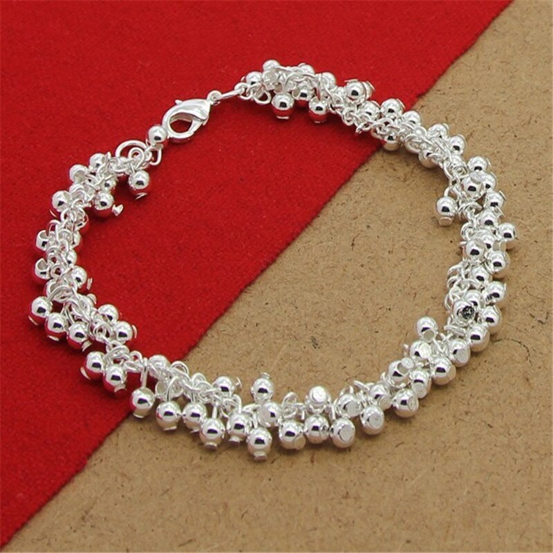 925 Sterling Zilveren Armband Druif Parel Kralen Eenvoudige Armband Voor Vrouwen Party Charm Jewelry