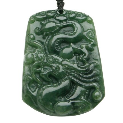 Jade Schmuck Pure Grade A Jadeit Öl Cyan Flying Dragon Anhänger Halskette Männer der Burma Jadeit