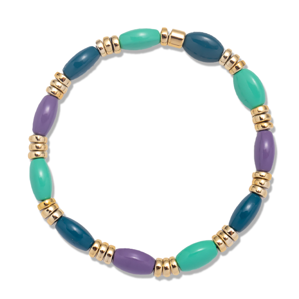 2022 nuovo Design perline colorate bracciali elastici braccialetti fatti a mano con perline Color arcobaleno bohémien per gioielli con perline da donna