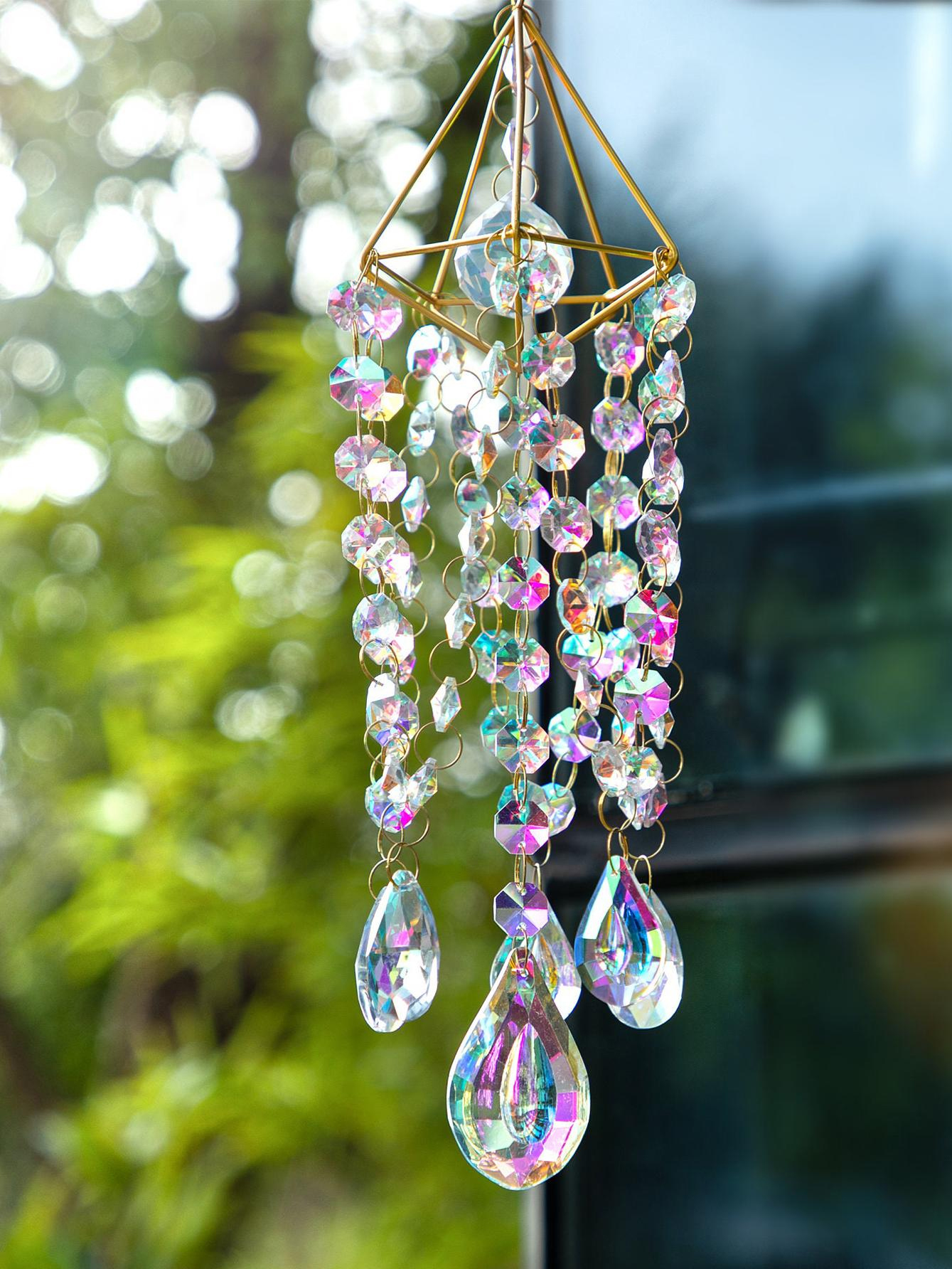 1pc Light Fantasy Crystal Windgong Hangend Raam Patio Antenne Hangende Suncatcher Regenboogcadeau