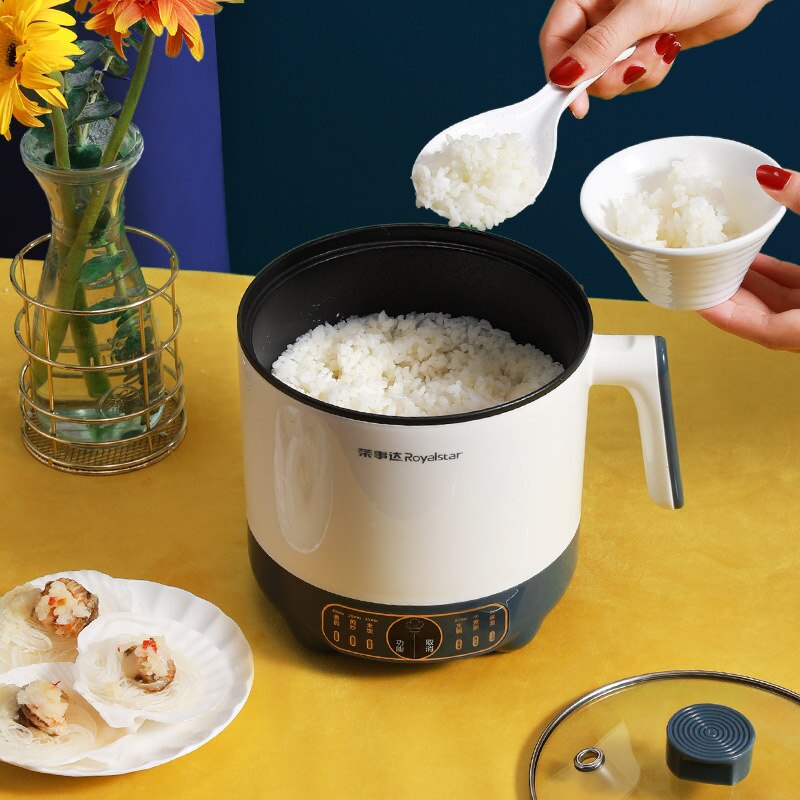 220V 1.7L Mini Electric Rice Cooker Non-Stick Pot Portable Multi Cooker 2 Layers Electric Frying Machine