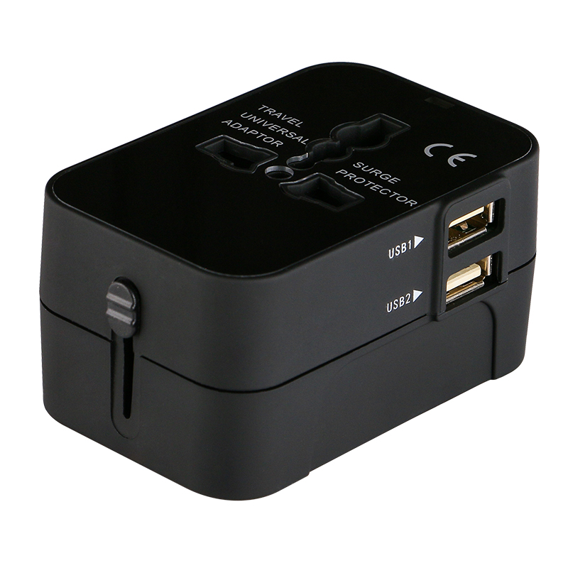 All in One International Plug Adapter World Universal Travel Adapter With Dual USB Convertor Wall Plug Power