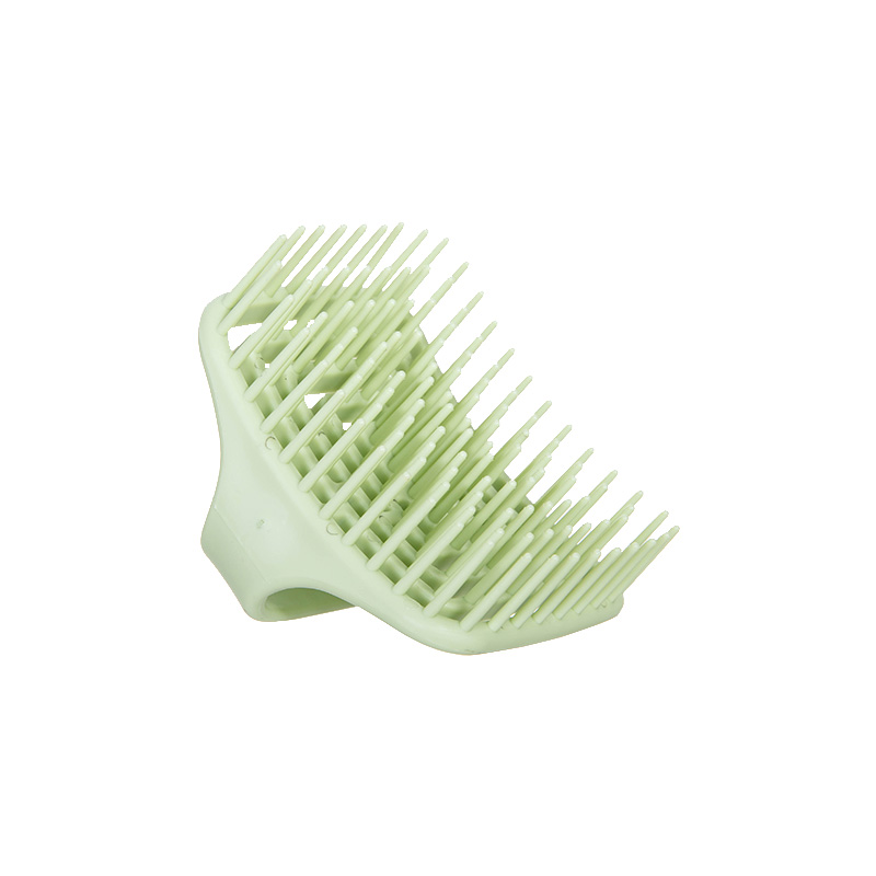 1 Uds champú cabeza cuero cabelludo cepillo de masaje de silicona baño piel suave lavado peine cepillo de Limpieza del cabello salón belleza salud herramientas de peluquero: Negro