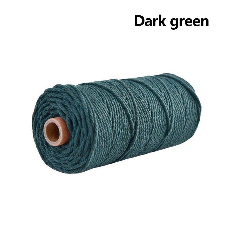 1 rol 3mm 100m natuurlijk kleurrijk katoenen gevlochten koord macramé touw diy handgemaakt handgemaakt kleurrijk ambachtelijk touw touw: 10