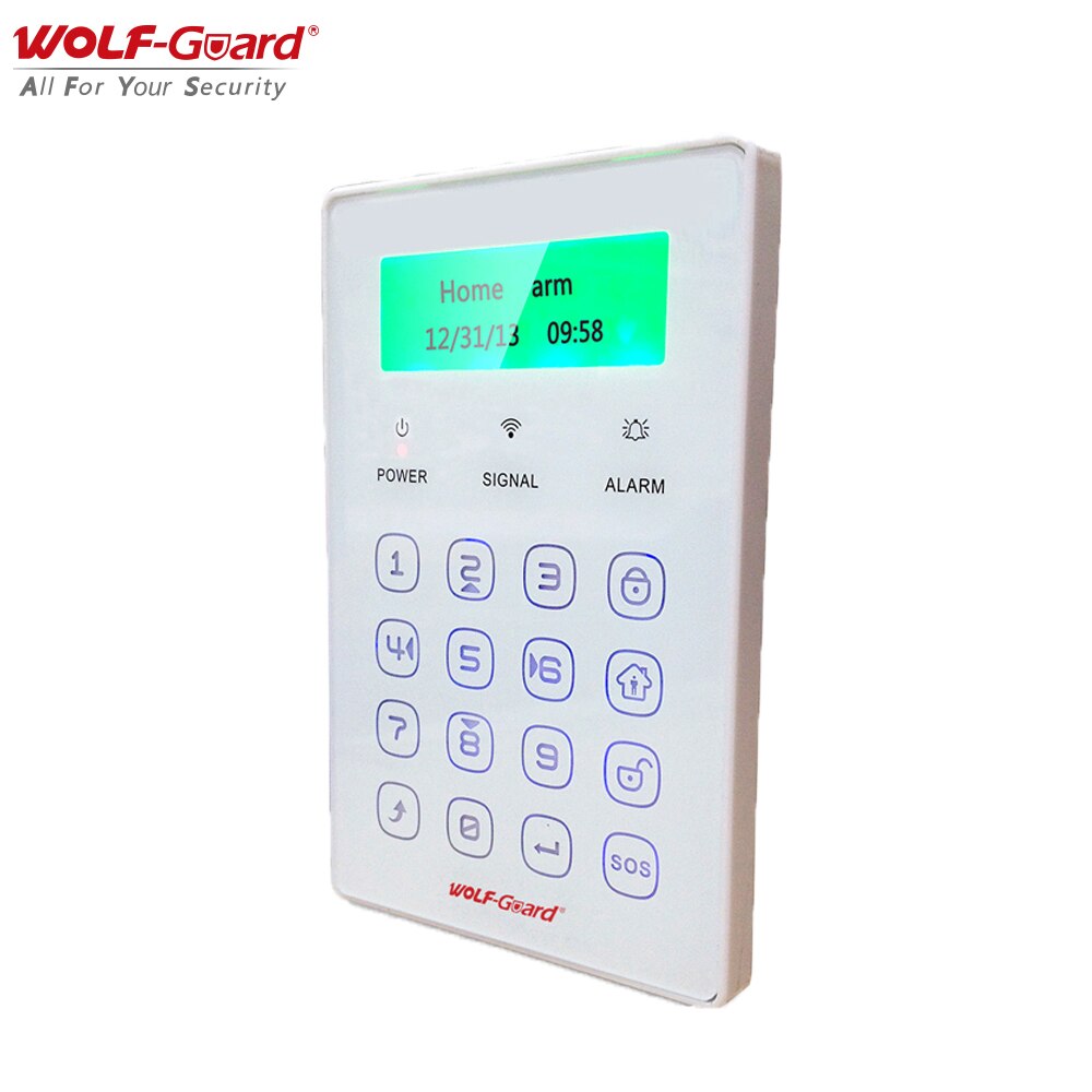 Wolf-Guard Portable Wireless RFID Keypad Keyboard Arm/Disarm Host Panel 433MHz for GSM Wifi Home Burglar Alarm Security System