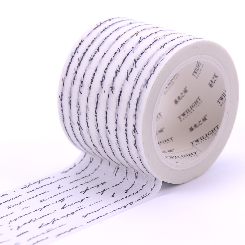 8M Retro English Letters Poster Sticker DIY Decorative Tape Adhesive Was Old Ticket Tape Label Sticker: English