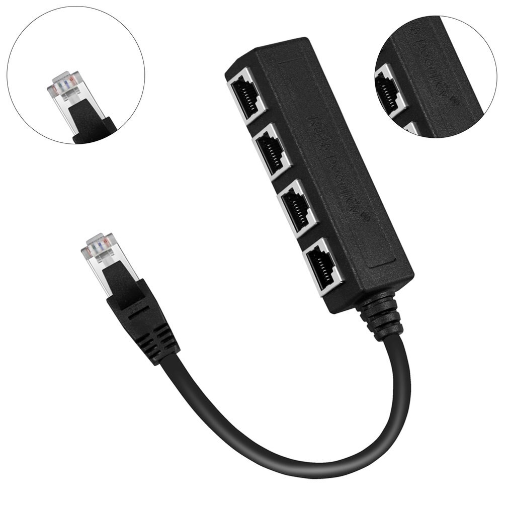 RJ45 Ethernet Splitter Kabel RJ45 1 Stecker Auf 4 ... – Grandado