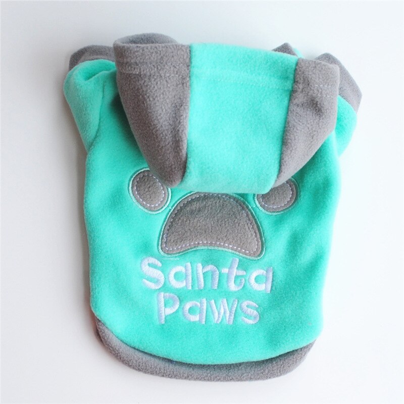 Sweats à capuche solides pour chiens, vêtements pour animaux de compagnie pour petits chiens, manteaux pour chiots, vestes, sweat-shirt pour chihuahua, costume pour chien et chat, tenues en coton pour animaux de compagnie: Vert / S
