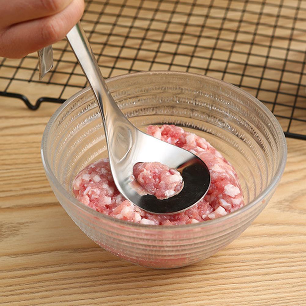 Stainless Steel Non-stick Meatball Spoon Maker Mold Squeezing Kitchen Home Tool