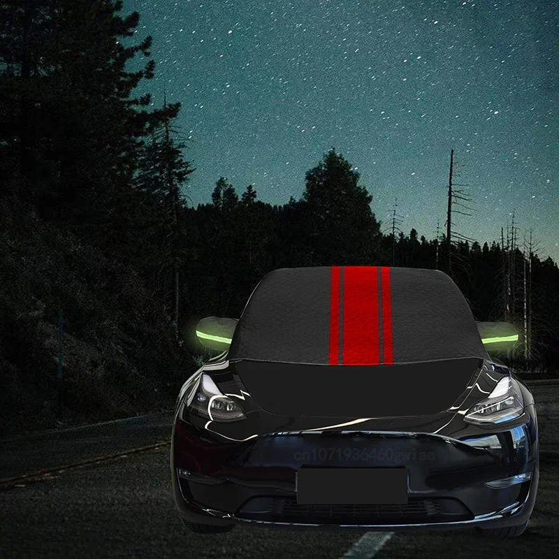 Waterproof Cover Exterior Car Covers Outdoor Half Awning Anti-Snow Windshield Proof Protective Cotton Sunshade Anti Ice Frost