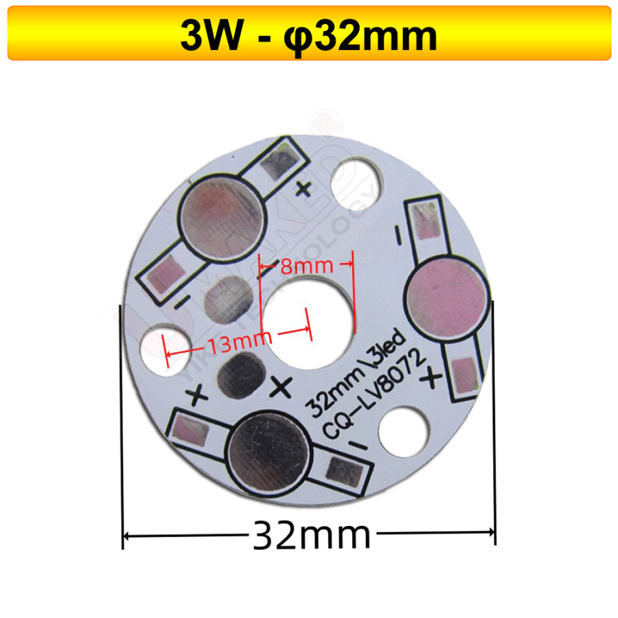 Placa de seguimiento de luz LED, base de placa de aluminio, placa PCB LED para chip led de alta potencia, 1W, 3W, 5W, 7W, 9W, 12W, 15W, 18W, 21W, 24W, 30W: Verde