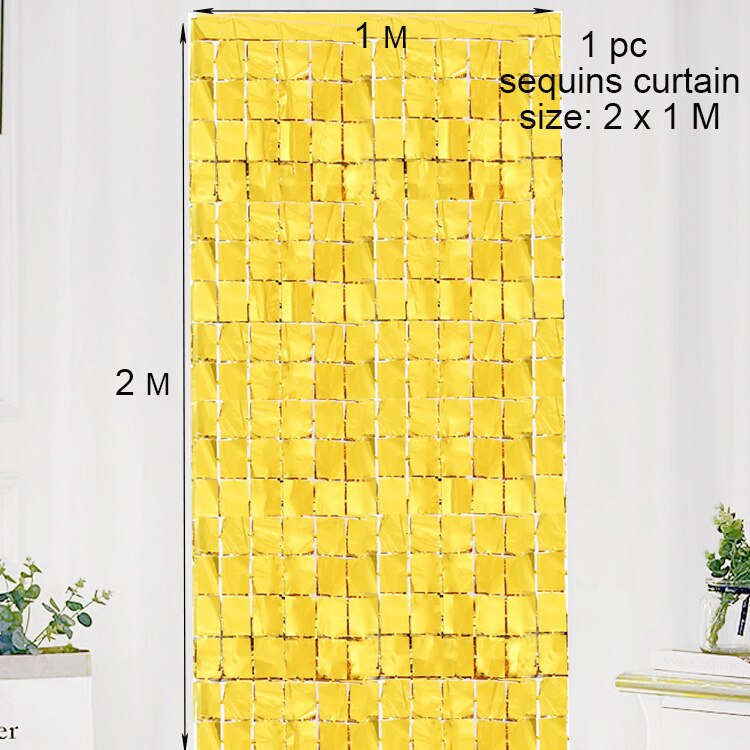 Telón de fondo para , cortina de lentejuelas de aluminio, decoración de pared de , purpurina de lentejuelas, decoración de fondo de cumpleaños y boda: gold