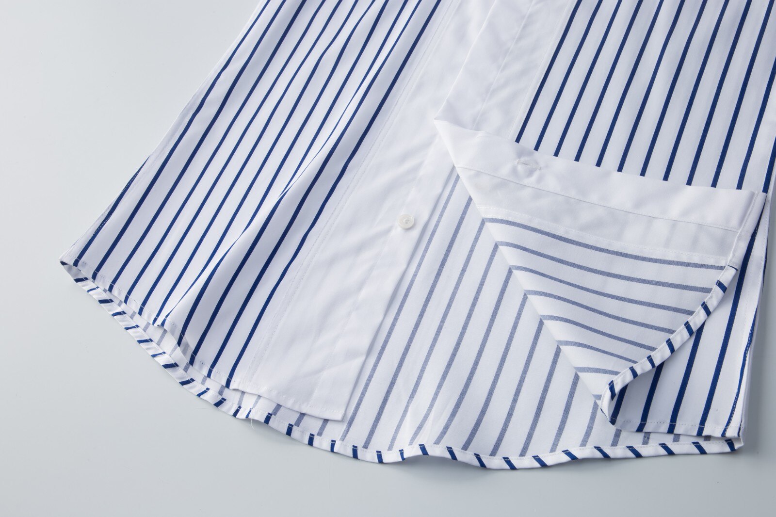 Tencel Male Shirts Luxury Stand Collar Long Sleeve Stripe Mens Dress Shirts Slim Fit Casual Man Shirts 4xl