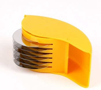 Herb Rolling Roll rollers Mincer Herbal Manual hand Scallion cut Cutter Slicers 6 Stainless Steel Blade Kitchen vegetable chop: YELLOW