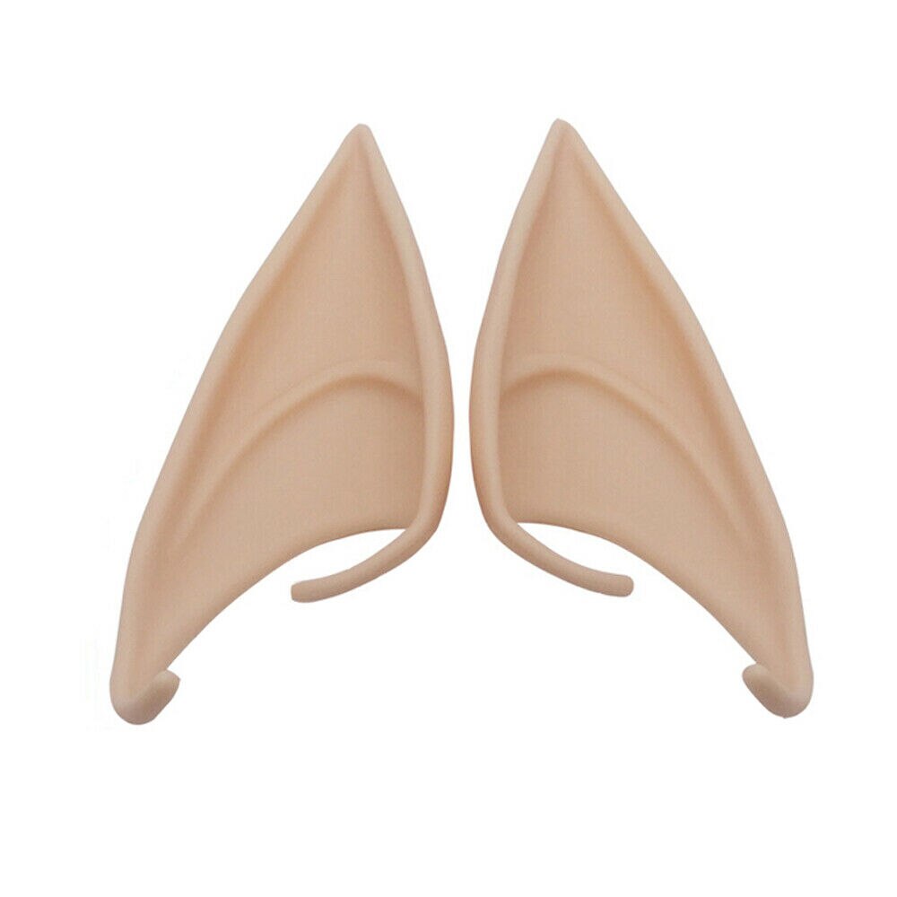 Begränsa 100 halloween latex elf öron älva pixie cosplay krok på fancy dress öron tillbehör: B / 12cm