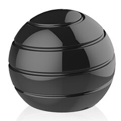 4.5cm Home Office Desk Fidget Toy Desktop Ball Transfer Gyro Aluminum Alloy Visual Illusion Spinner Metal Ball Decompression Toy: Black