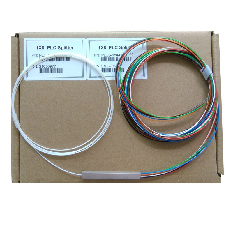 color optical fiber plc splitter 1x8 without connector 10pcs: 1x8 colour