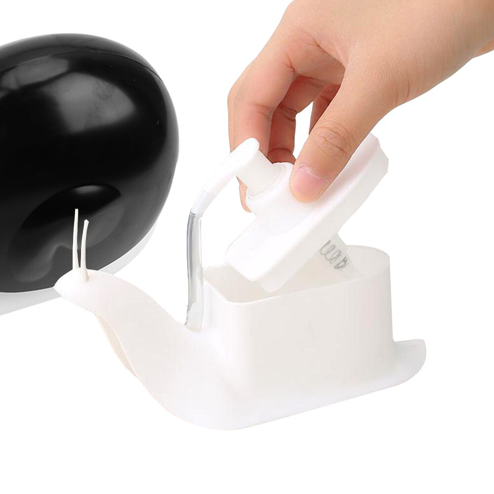Recipiente para Gel de ducha a presión de botella, accesorio portátil para baño, desinfectante de manos con forma de caracol, dispensador de jabón líquido