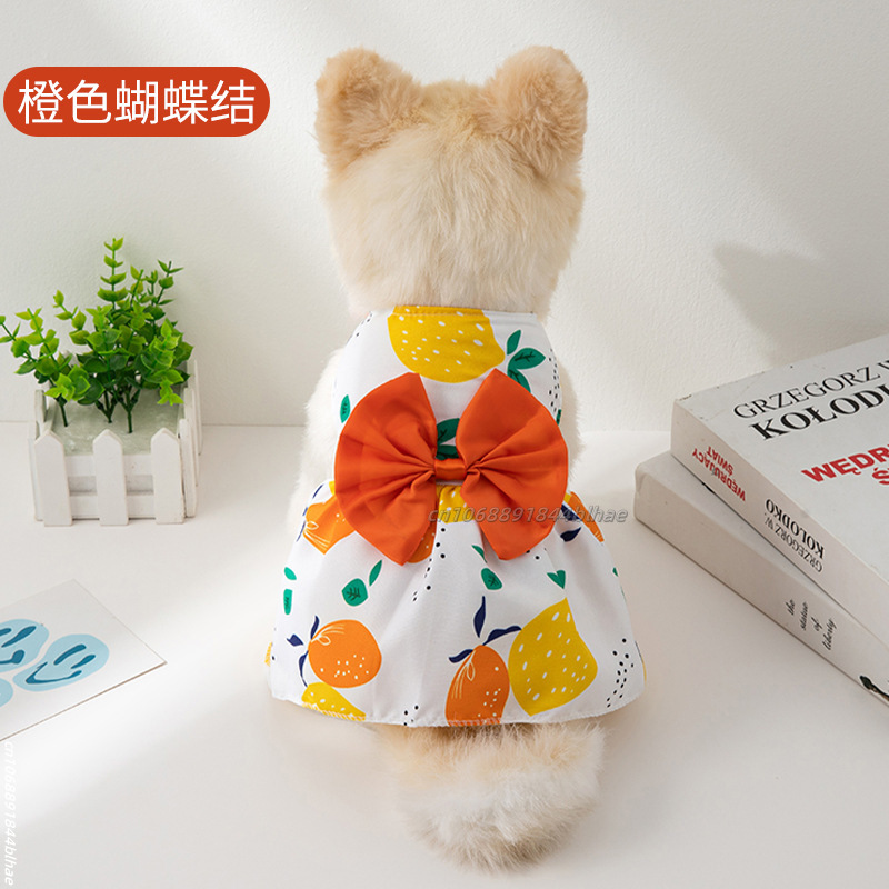 Vestido de princesa para perro, falda para mascota gatito, bonito vestido para perro con lazo de encaje para cachorro pequeño y mediano, Chihuahua, primavera y verano: S / Azul