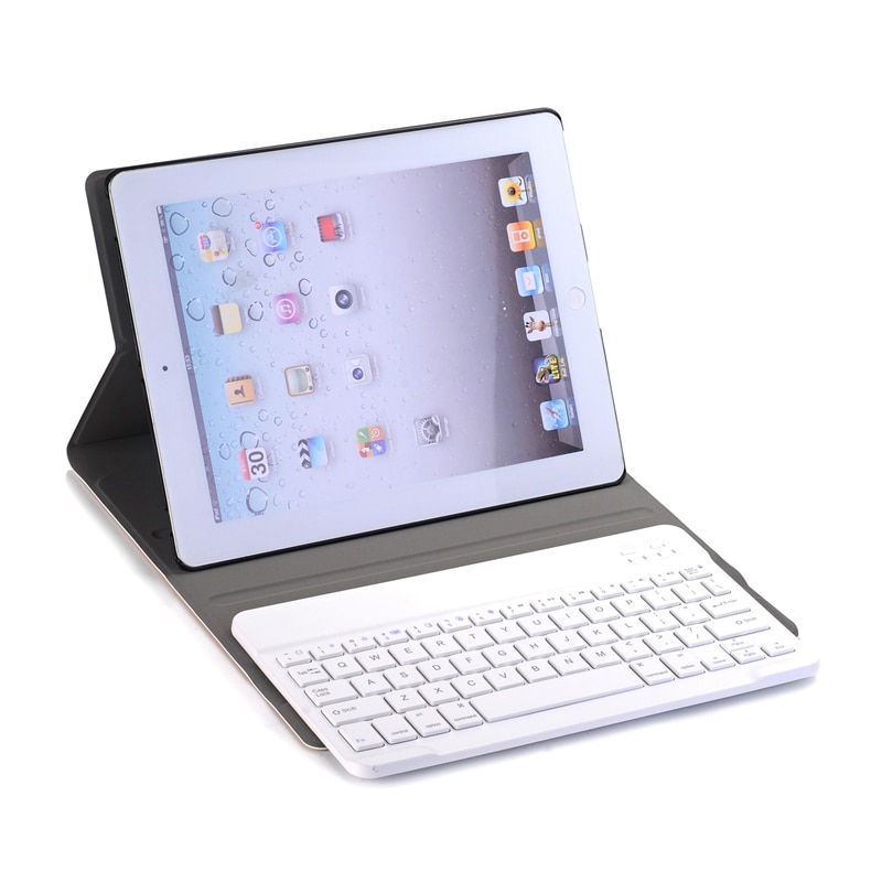 Keyboard Case For Ipad 2/3/ 4, 360 Degree Rotating Case With Detachable Wireless Bluetooth Keyboard For Ipad A1395/ A1396/ A13