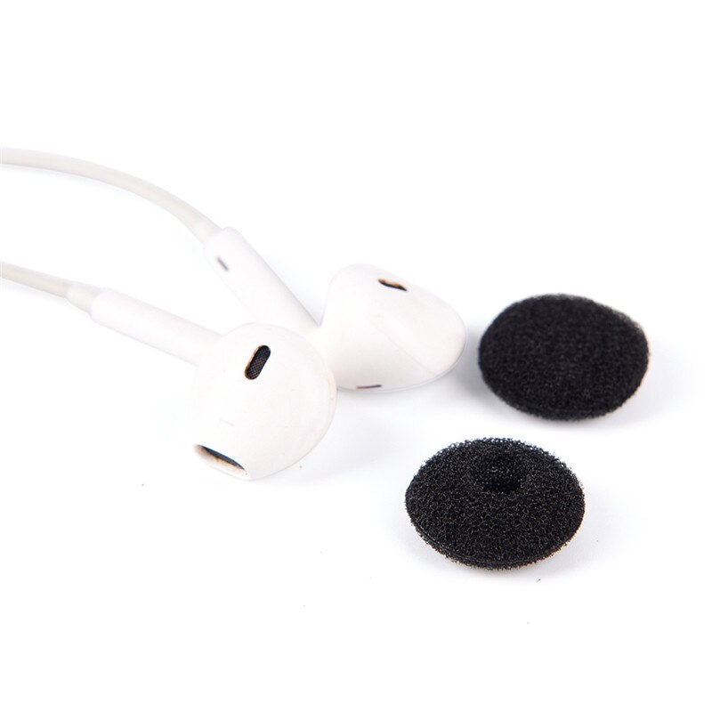 Almohadillas de espuma suave para auriculares, almohadillas de repuesto para auriculares MP3, MP4, teléfono móvil, color negro, 30 unidades