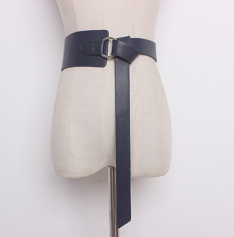 [EAM] été printemps nouvelle décontracté solide cinq couleurs ceinture femme large ceinture longue 128cm en cuir souple à la AA213