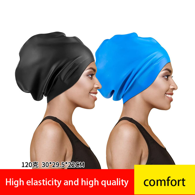 Super badmuts voor dames lang haar siliconen hoofdkap voor volwassenen waterdichte professionele plus size badmuts