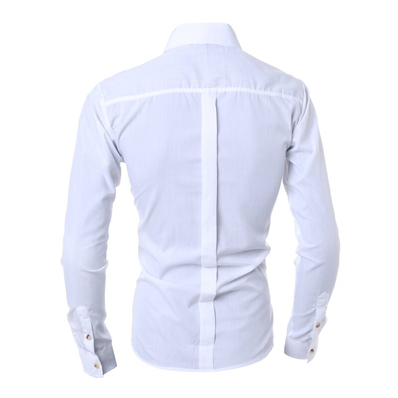 Rabat vestlige klassiske prikker mænds skjorter m -2xl patchwork ærme unge drenge afslappet skjorte slim fit