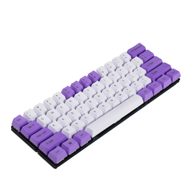 Clavier 87 jeu mécanique ymdk blanc violet mixte 108 61 , profil oem, capuchons de touches en pbt épais pour commutateurs mx: 61 imprimés supérieurs
