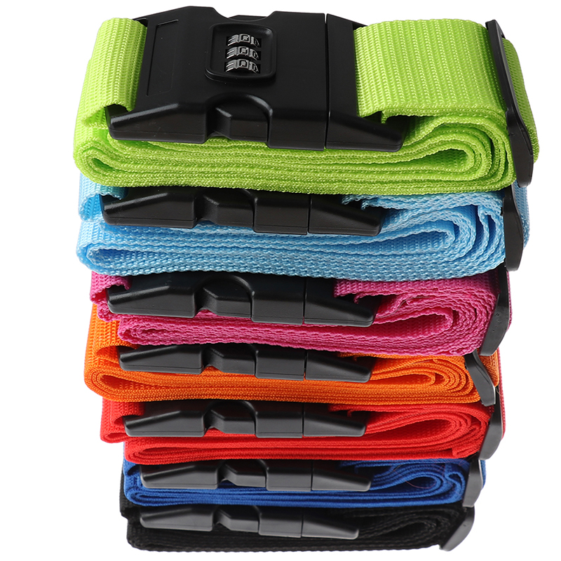 1pc Reisegepäck koffer sicheres Schloss langlebiger Nylon-Packgurt Gürtel Passworts chloss Schnallen riemen Gepäck gurt