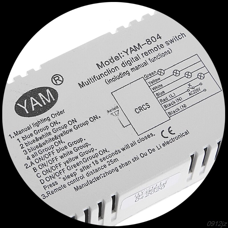 Qiang-Lámpara de encendido/apagado inalámbrico, interruptor de Control remoto, receptor transmisor, 220V, 1/2/3/4 vías