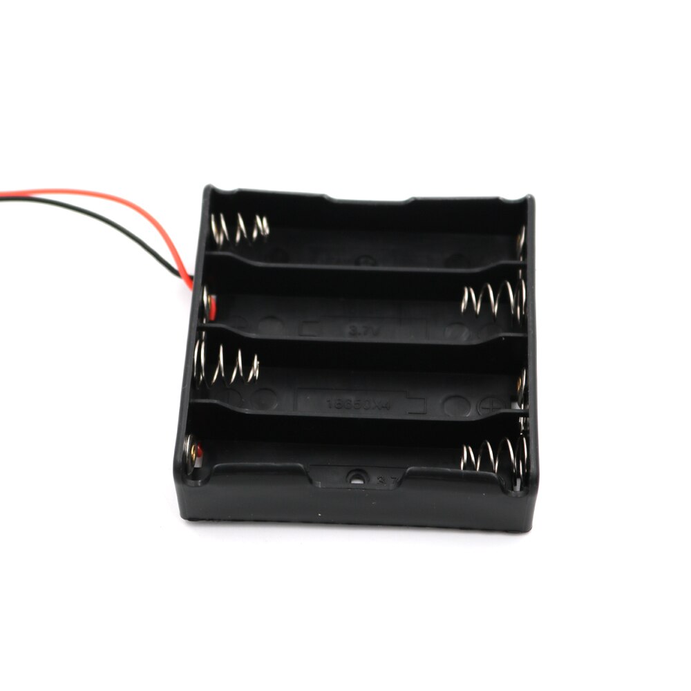 1p 2p 3p 4p serie parallelforbindelse 3.7 v 18650 lithiumbatteri 18650 batteriholderstik opbevaringsæske boks ledningskabel: 4p serier