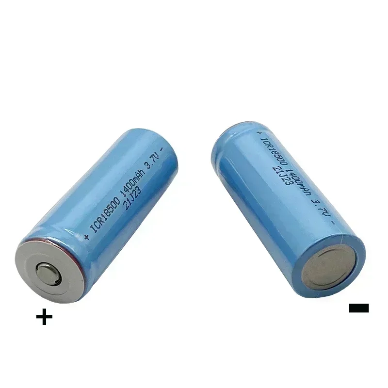 18500 battery, aluminum ion battery, 3.7V 1400mAh, with pointed rechargeable, suitable for strong light flashlights