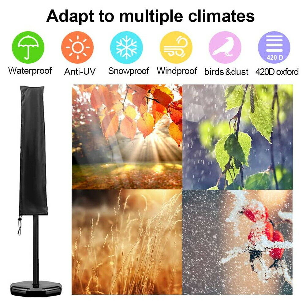 Waterproof Cover Outdoor Sunshade Umbrella Cover Patio Garden Restaurant Shield Cantilever Oxford Cloth Rain Cover Accessories